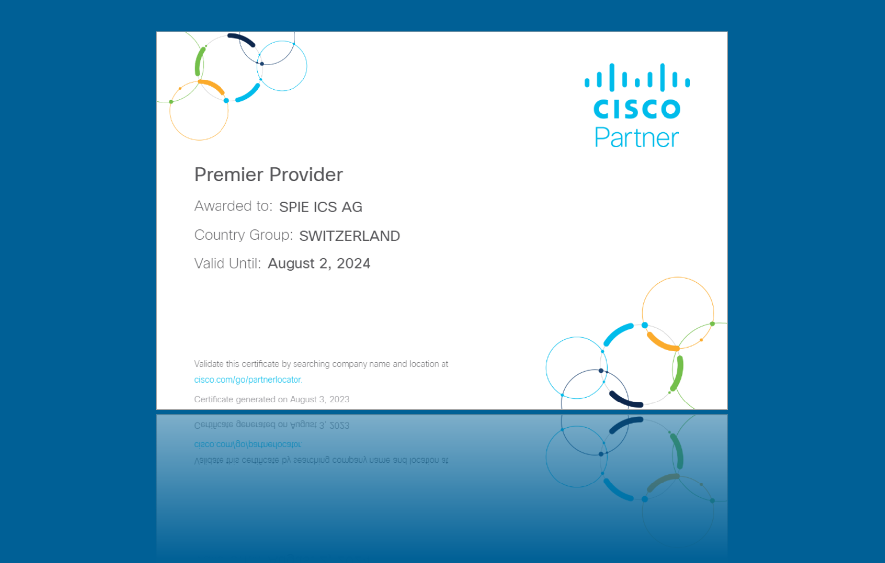 SPIE Suisse obtient la certification Premier Provider de Cisco