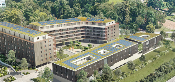 Errichtung eines gemischten Gebäudekomplexes für Wohn- und Geschäftszwecke